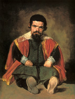 Zwerg, auf dem Boden sitzend (Don Sebastián de Morra?)