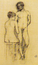 Nude Couple, Woman Seated (figure study)