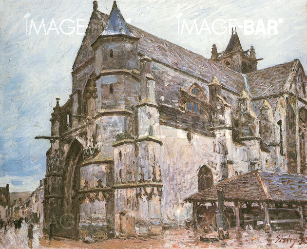 The Church at Moret - Rainy Weather - Morning