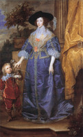 Bildnis Henriette-Maria mit ihrem Zwerg, Sir Jeffrey Hudson
