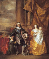Charles I. und Henriette-Marie mit ihren ältesten Kindern