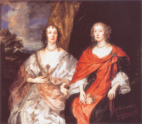 Hofdamen, die Gräfin Morton und Anne Wirke