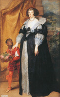 Prinzessin Henriette von Lorraine von ihrem Pagen begleitet