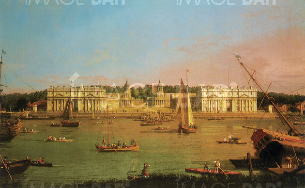 Greenwich Hospital from the North Bank of the Thames
