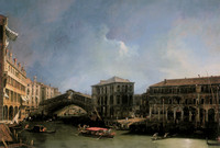Venedig, Der Canal Grande, nahe der Rialto-Brücke