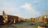 Venedig, Der Canal Grande, Richtung Nord-Westen, von einer Stelle in der Nähe der Rialto-Brücke aus gesehen