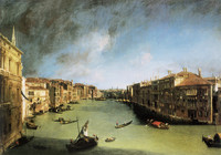 Venedig, Der Canal Grande Richtung Nord-Osten, vom Palazzo Balbi bis zur Rialto-Brücke