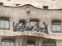 Casa Milà (La Pedrera), façade from Calla Provença, balcony detail