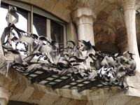 Casa Milà (La Pedrera), façade from Calla Provença, balcony detail