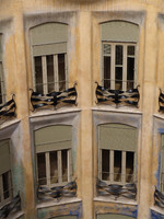 Casa Milà (La Pedrera), window detail view from the courtyard
