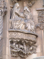 Tempel der Sagrada Familia, Details der architektonischen Dekoration