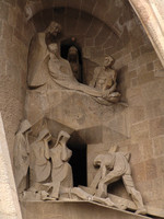 Tempel der Sagrada Familia, Detail einer Skulptur