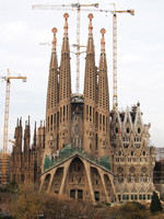 Tempel der Sagrada Familia, Sicht auf die neue Fassade