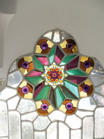 Torre Bellesguard, Detail des Buntglasfensters, Venusstern