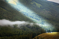 Sunlight on a Hill near the Wolong Bay