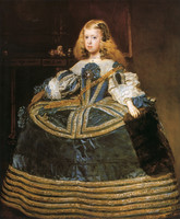  Infantin Margarete in einem blauen Kleid