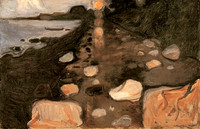 Strand bei Mondschein