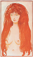 Die Sünde (Akt mit rotem Haar und grünen Augen)