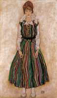 Portrait of the Artist’s Wife, Standing (Edith Schiele in Striped Dress)