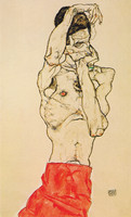 Standing Male Nude with Red Loincloth