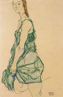 Standing Woman in Green Shirt