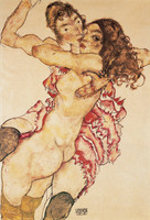 Two Girls Embracing (Friends)