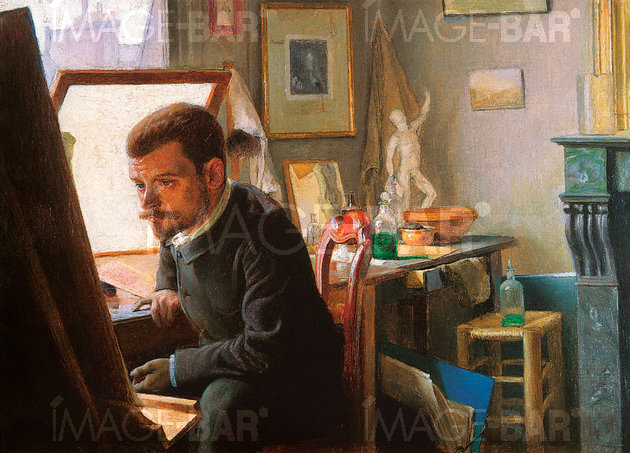 Felix Jasinski in his Printmaking Studio
