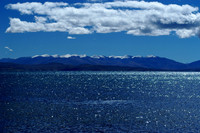 A lake in the Tibetan Plateau in a clear day