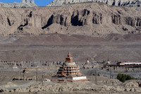 An ancient buddhistic pagoda in the Tibetan Plateau