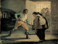 El Maragato Points a Gun at Friar Pedro