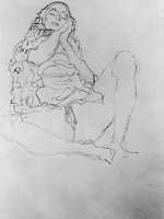 Nude Seated with Closed Eyes