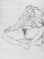 Semi-Nude Sitting and Leaning