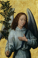 Angel Holding an Olive Branch, the Emblem of Divine Peace (left shutter of a triptych)
