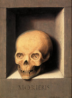 Skull in a Niche (reverse of a diptych)
