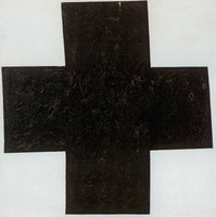 Two Suprematist Planes in Orthogonal Relations, known as Black Cross