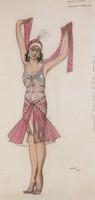 Kostümentwurf für Anna Pavlova im Ballett Orientalische Phantasie