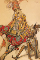 Costume de Hubart, prince de l’Est et de son page pour l’acte I du ballet La Belle au bois dormant