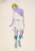 Kostümentwurf für Nijinsky als Narzissus im Ballett Narzissus