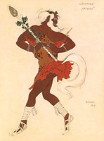 Kostümentwurf eines Satyrs im Ballett Kleopatra