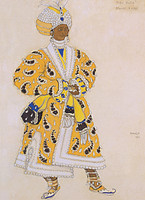 Vaclav Nijinski in der Hauptrolle des Balletts, Der blaue Gott