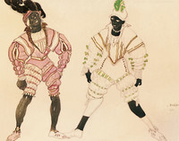 Costumes de deux noirs pour le ballet La Légende de Joseph