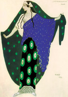 Entwurf von Ida Rubinstein in der Rolle der Hélène, Akt IV, Hélène de Sparte