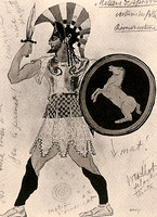 Design Pollux-Kostüm für Hélène de Sparte, von Emile Verhaeren