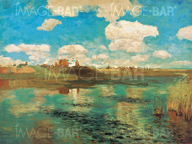 Isaak Levitan, Lake. First version of the canvas Lake