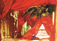 Bühnenbild für Szene IV (das Erwachen), Dornröschen
