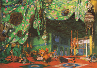 Dessin pour le décor de Harem du ballet Shéhérazade