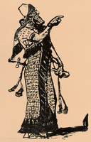 Valentin Serow, Zeichnung für das Kostüm von Fjodor Schaljapin in der Rolle des Holopherne, Judith