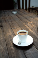 A Cup of American Coffee on a Wooden Table