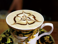 A Cup of White Coffee Latte