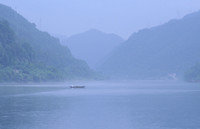 A foggy lake in China